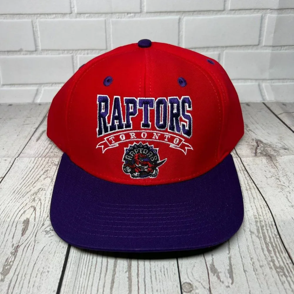 Vintage Toronto Raptors NBA Adidas Hat Sanpback Cap Red‎ New Men
